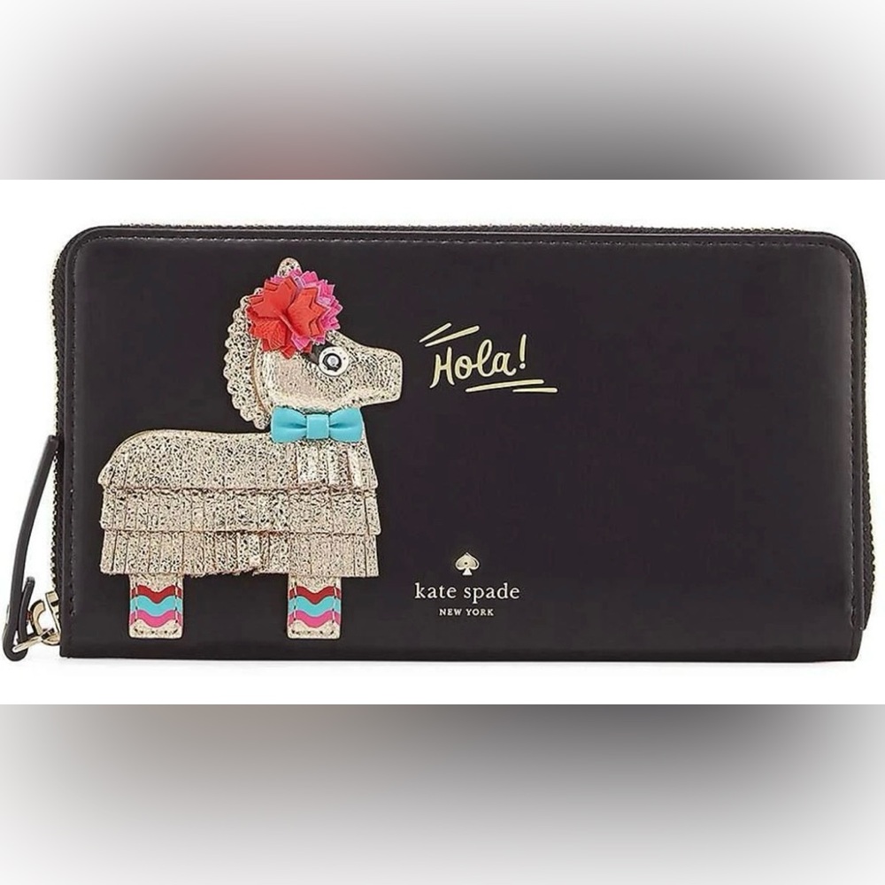 KATE SPADE Haute Stuff Piñata Zip Around Wallet w/Dustbag